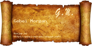 Gebei Morgan névjegykártya
